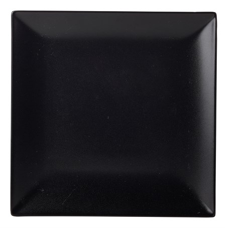 Luna Stoneware Black Square Plate 26cm/10.25"