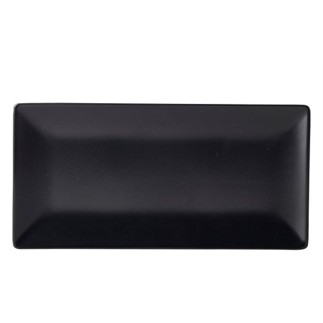 Luna Stoneware Black Rectangular Plate 25 x 15cm/10 x 6"