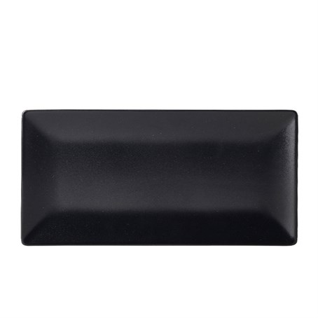 Luna Stoneware Black Rectangular Plate 30 x 15cm/12 x 6"