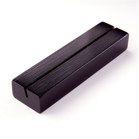 Card Holder, Bamboo, Black, 1-1/4" L