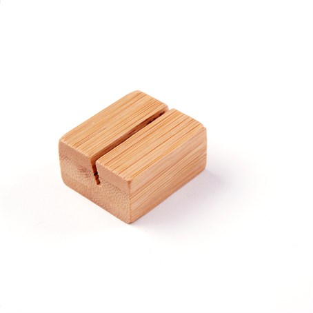 Card Holder, Bamboo, Natural, 4" L