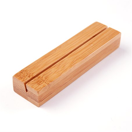 Card Holder, Bamboo, Natural, 4" L