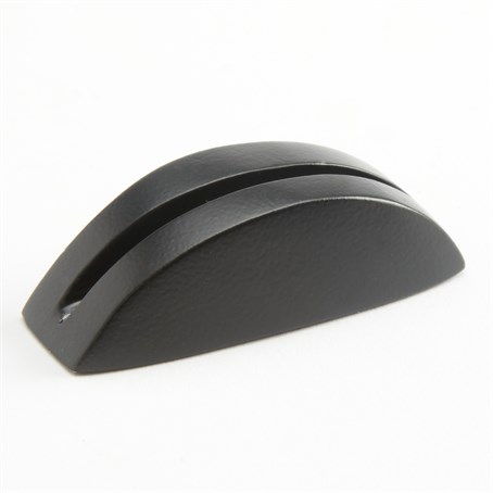 Card Holder, Aluminium, Black, Half Moon