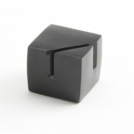 Card Holder, Aluminium, Black, Angled, Sq.