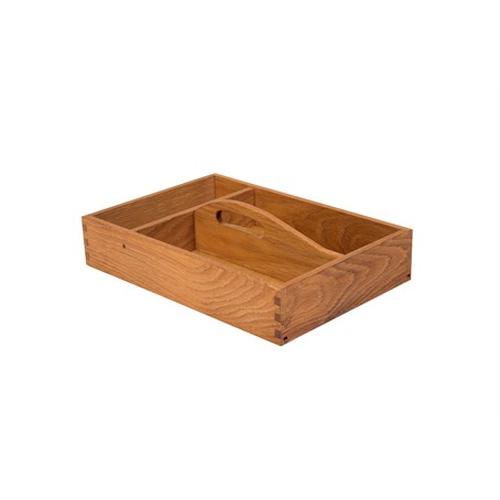 Linoil Cutlery box with 3 compartments and handle