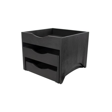 Black Lacquer 3 Tray Display Stand