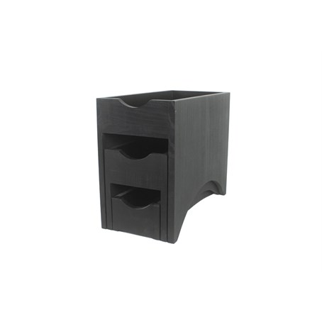 Black Lacquer 3 Tray Display Stand Small