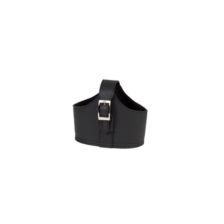 Black Small leather bag for 2 grinders