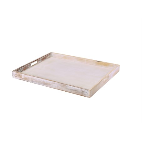 GenWare White Wash Butlers Tray 53.5 x 42.5 x 4.5cm