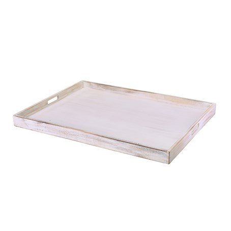 GenWare White Wash Butlers Tray 64 x 48 x 4.5cm