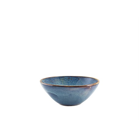 Terra Porcelain Aqua Blue Organic Bowl 16.5cm