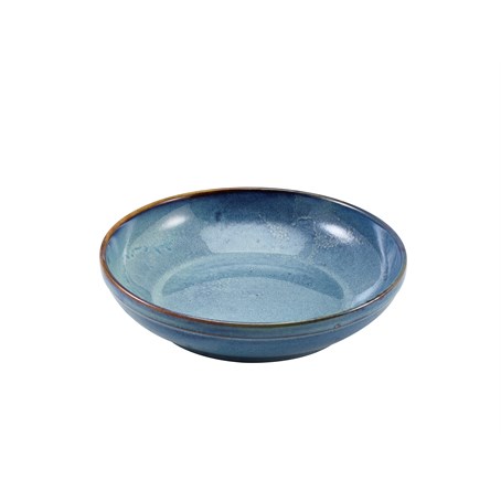 Terra Porcelain Aqua Blue Coupe Bowl 27.5cm