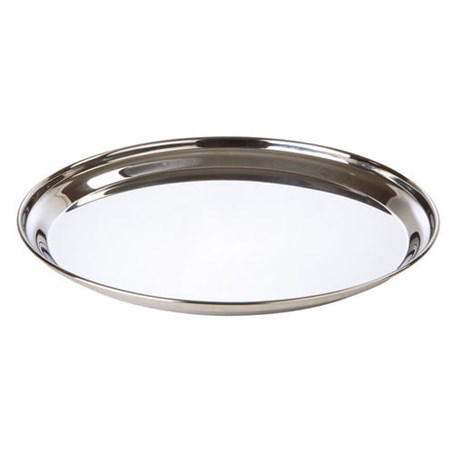 Stainless Steel Round Flat Tray 30cm