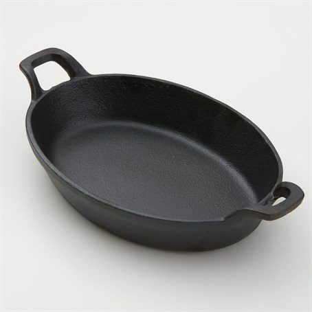 Casserole, Cast Iron, Oval, 36-1/2 oz