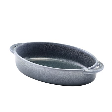 Forge Graphite Stoneware Oval Dish 17.5 x 11.5 x 4cm