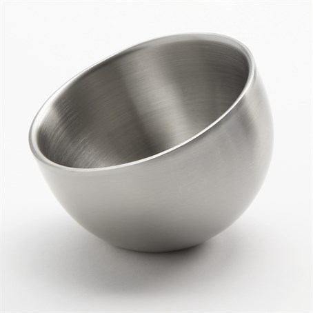 Angled Sauce Cup, Stainless Steel, Satin, Double Wall, 5  oz