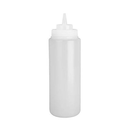 Squeeze Bottle 32oz Wide Neck Clear