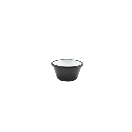 Two Tone Melamine Ramekin Black And White 59ml/2oz