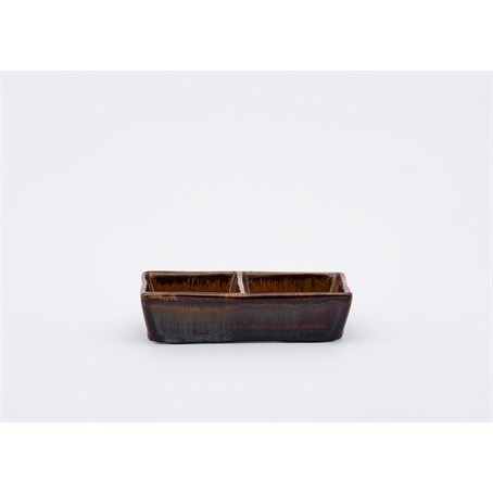 Double-Compartment Rectangular Salt Dish