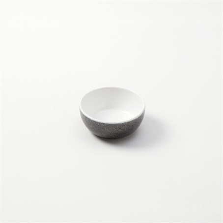 Bowl, Round, Melamine, White With Black Speckles, 4 Oz.