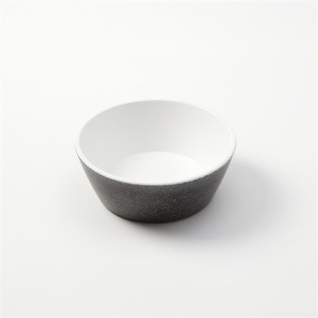 Bowl, Round, Melamine, White With Black Speckles, 18 Oz.