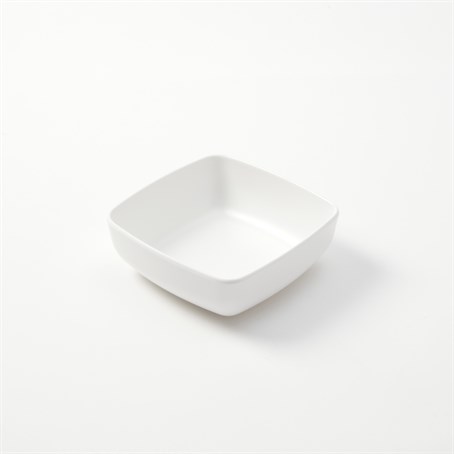 Bowl, Square, Melamine, White, 12-1/2 Oz.