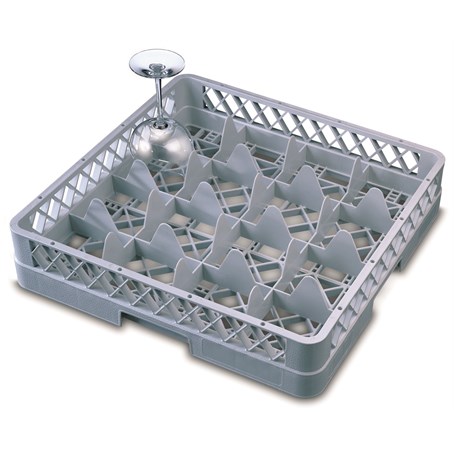 Genware 16 Compartment Glass Rack