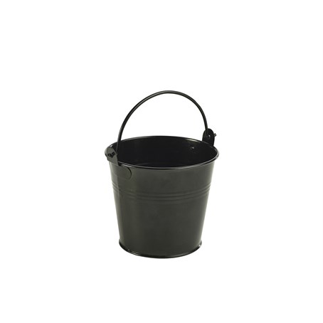 Galvanised Steel Serving Bucket 10cm Dia Black