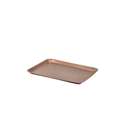 Galvanised Steel Tray 31.5x21.5x2cm Hammered Copper