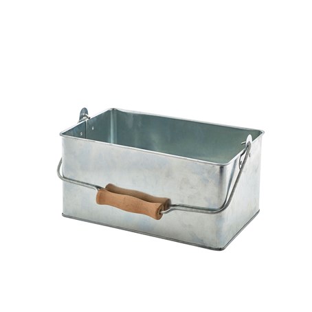 Galvanised Steel Rectangular Table Caddy 24.5x15.5x12.5cm