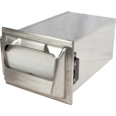 San Jamar Stainless Steel Minifold In-Counter Napkin Dispenser