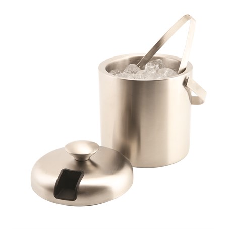 Genware Insulated Stainless Steel Ice Bucket Tong 1.2L