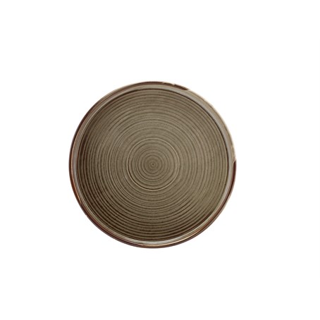 Terra Porcelain Grey Low Presentation Plate 25cm