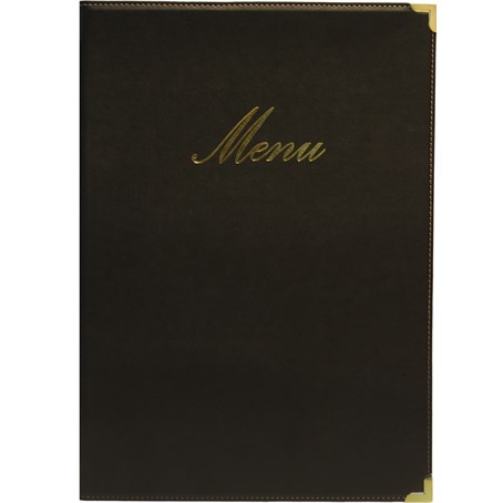 Classic A4 Menu Holder Black 4 Pages