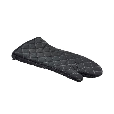 Flame Retardant 17" Black Oven Mitt (Pair)