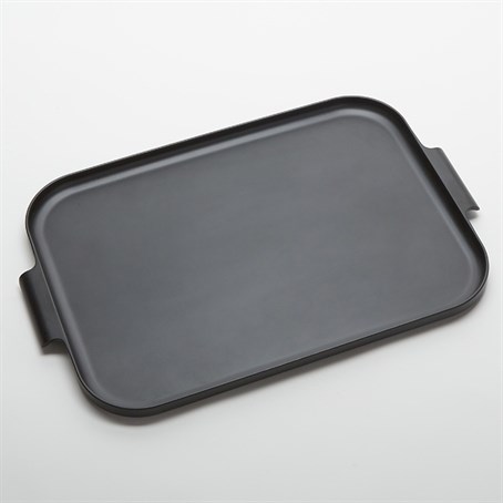 Melamine Tray, Rectangular, Black, 19-3/8" L