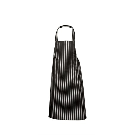 Black Butchers Stripe Bib Apron 70x100cm