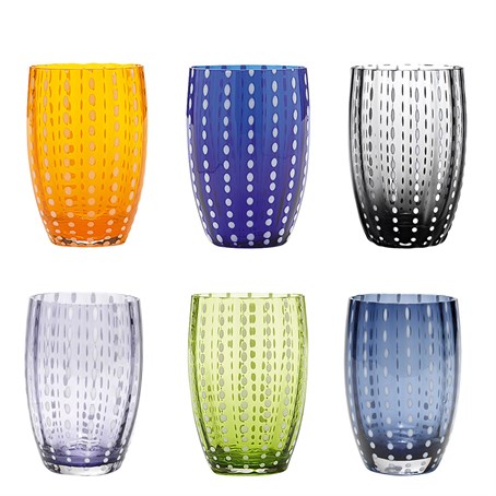 Assorted Pack of PERLE Tumbler Glasses