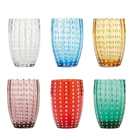 Assorted Pack of PERLE Tumbler Glasses