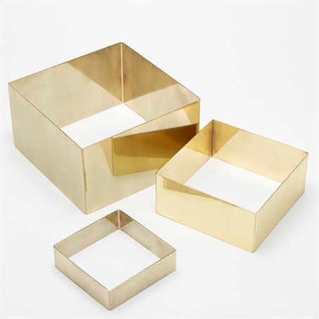 Riser, Square, Gold, Set Of 3