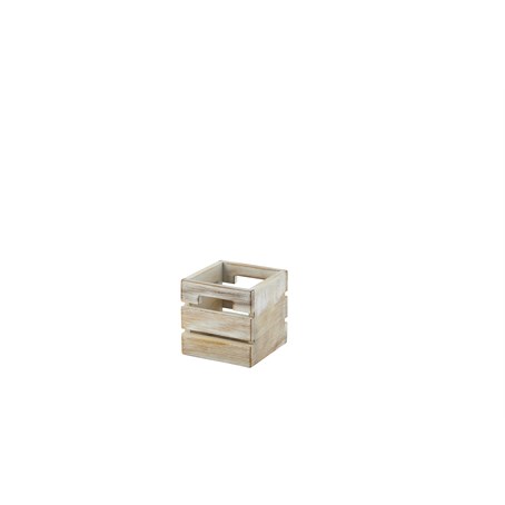 White Acacia Wood Box/Riser 12x12x12cm