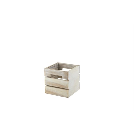 White Acacia Wood Box/Riser 15x15x15cm