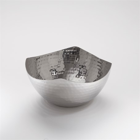 Bowl, Stainless Steel, Hammered, 40 Oz.