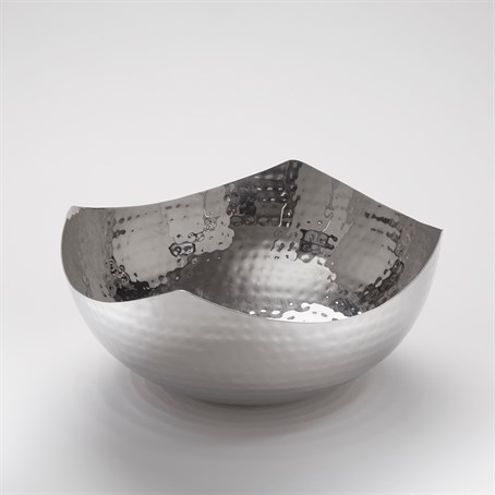 Bowl, Stainless Steel, Hammered, 67 Oz.