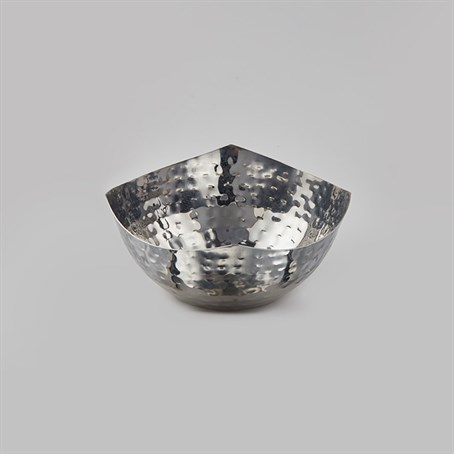 Bowl, Stainless Steel, Hammered, Squound, 15 Oz.