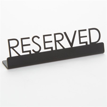 Sign, Black, Reserved