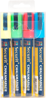 Chalk markers 4 Colour Pack (R,G,Y,BL) Medium