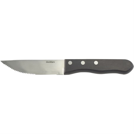 Jumbo Black Pakka Wood Steak Knife (Dozen)