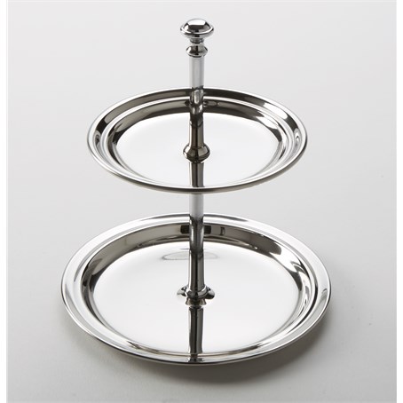 Tiered Stand, Stainless Steel, Two-Tier, 5-5/8" Diameter