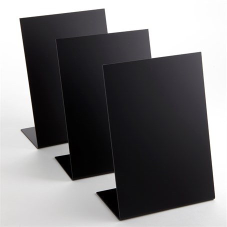 Table Top Chalkboard, Black, 5Pk